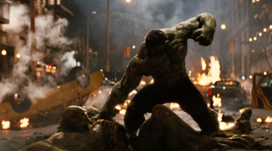 Cảnh chiến đấu giữa The Hulk và The Bomination