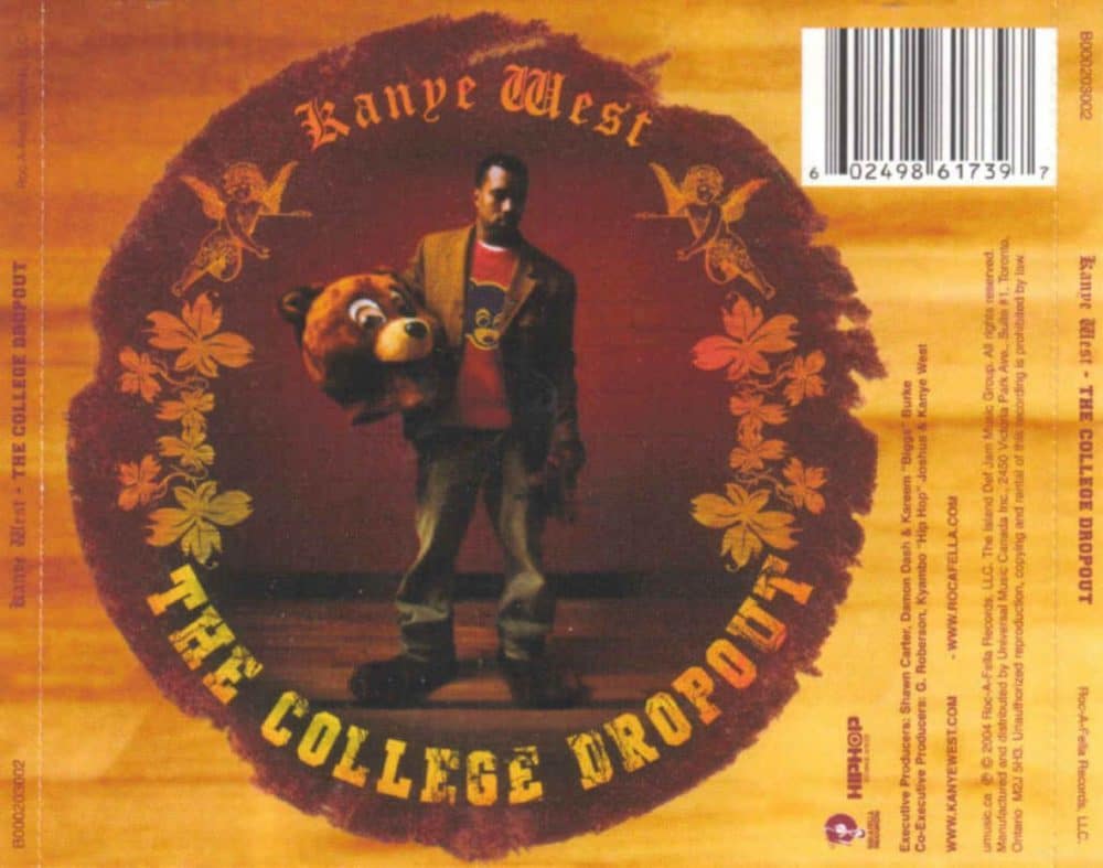 Mặt sau của album The College Dropout