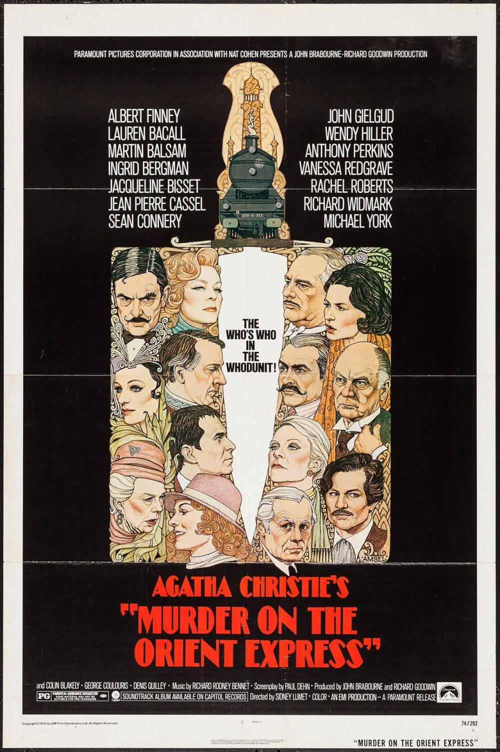 Poster bộ phim chuyển thể cùng tên Án mạng trên chuyến tàu tốc hành phương Đông năm 1974