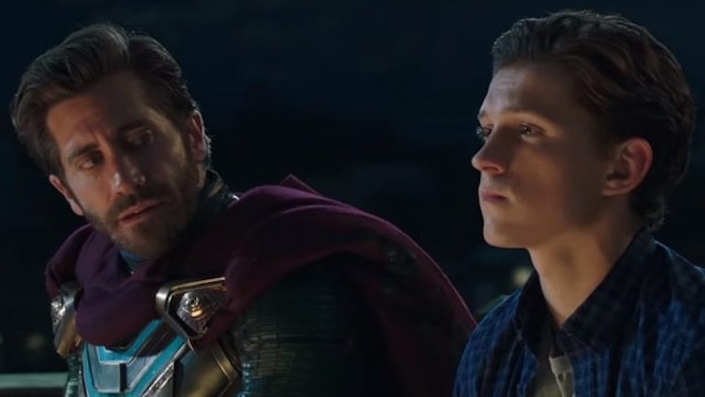 Hình ảnh của Peter và Mysterio trong phim
