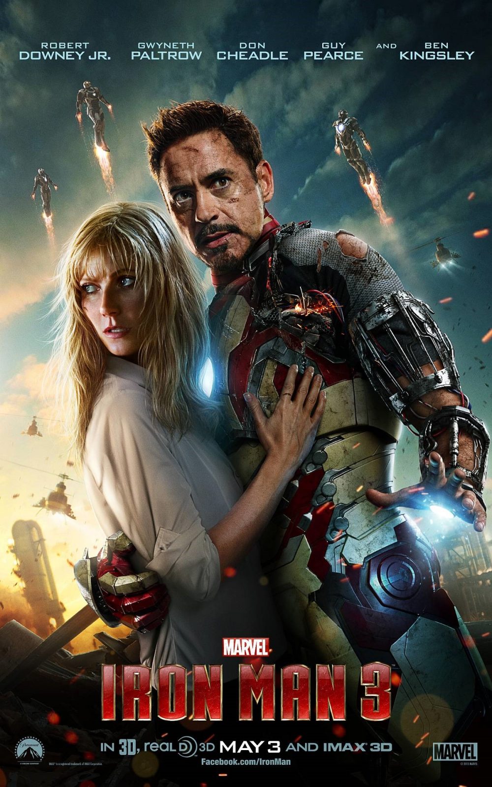 Poster chính thức của phim iron Man 3