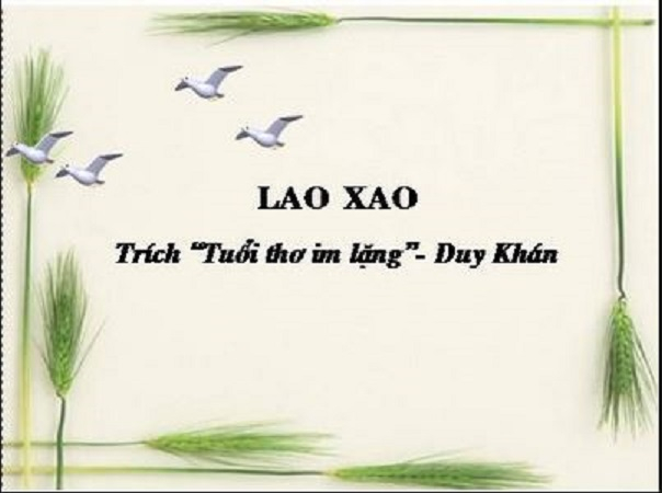 lao xao trich tuoi tho im lang - Duy Khán: Tình cảm trong thi ca được phát khởi từ tấm lòng người nghệ sĩ