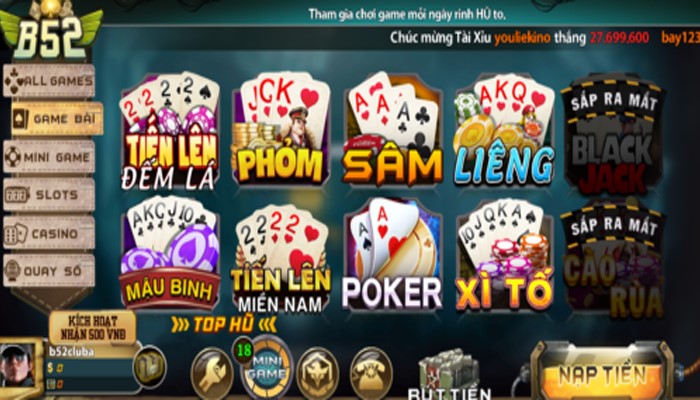 , Game bài B52- trò chơi đổi thưởng quy mô nhất hiện nay