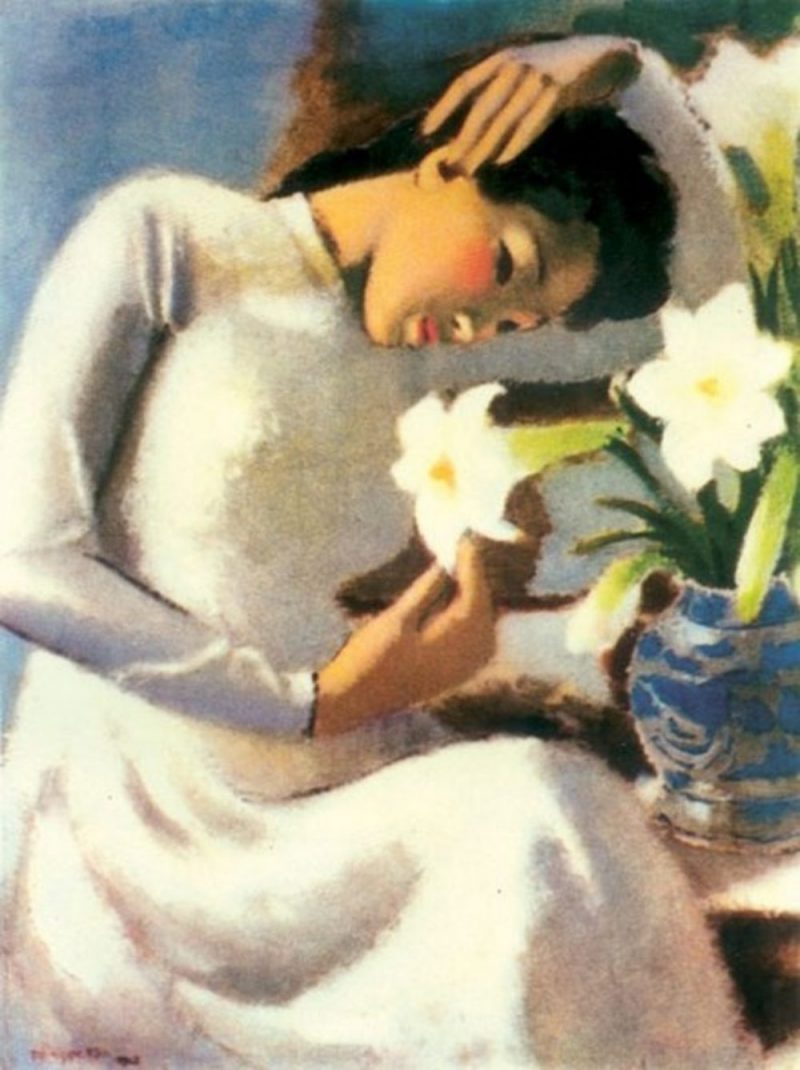 Bức tranh Thiếu nữ bên hoa huệ của họa sĩ Tô Ngọc Vân