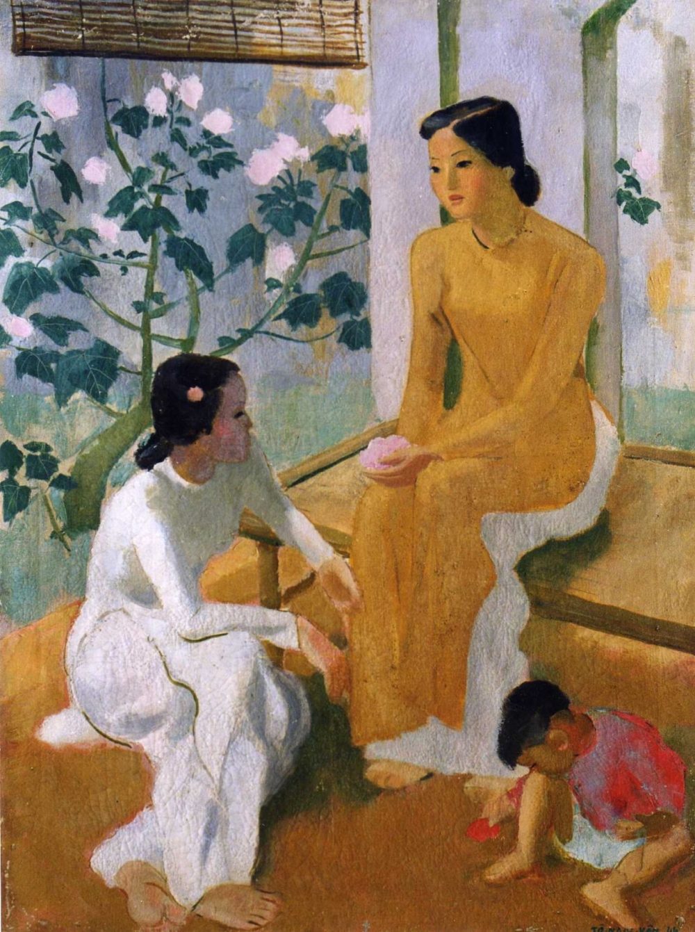 Hai thiếu nữ và em bé cũng là một trong những tác phẩm tiêu biểu về vẻ đẹp của người phụ nữ Việt Nam