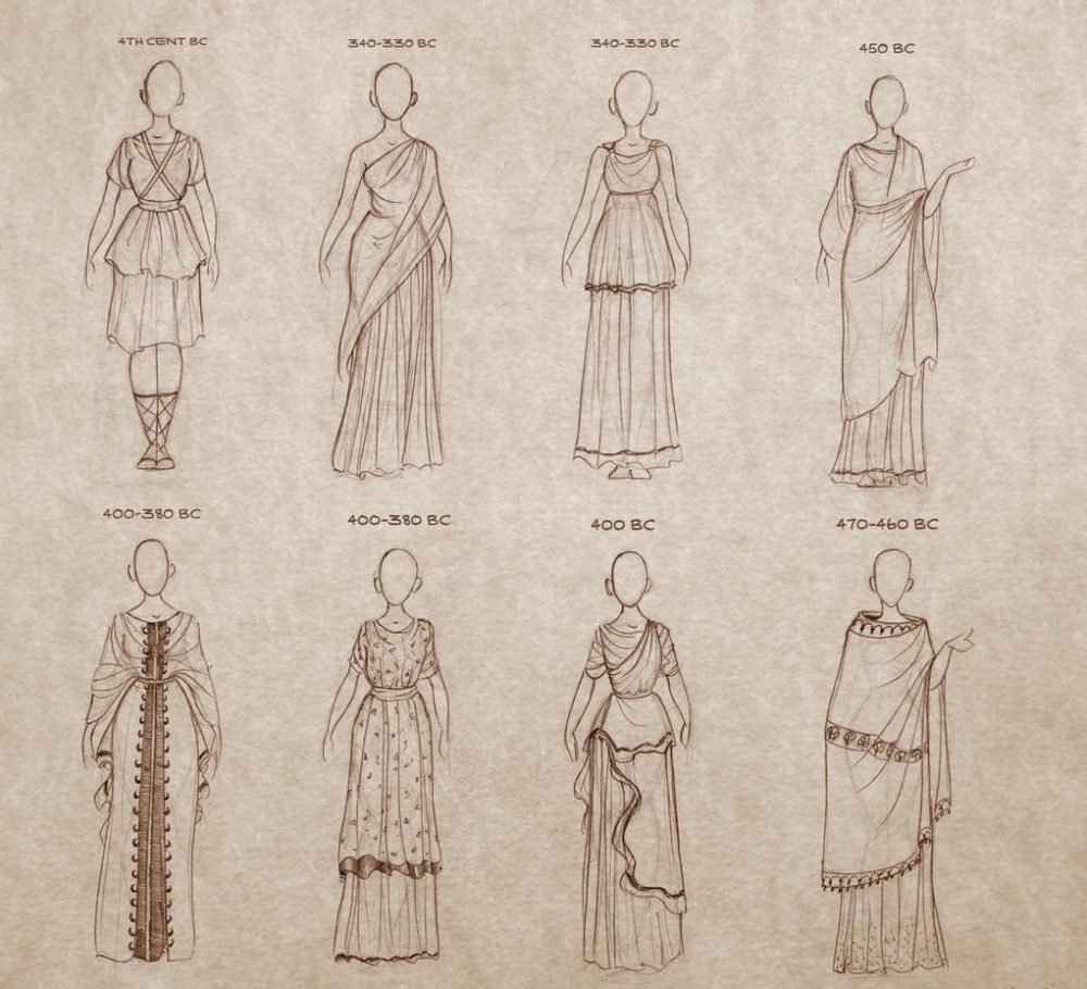 Một số mẫu trang phục nữ ở Athens cổ đại