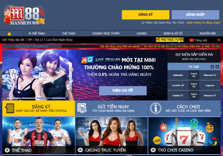 Tham gia M88 để chơi cá cược thể thao