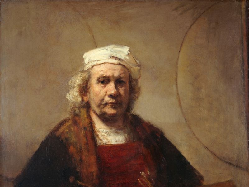 Self-Portrait with Two Circles Rembrandt