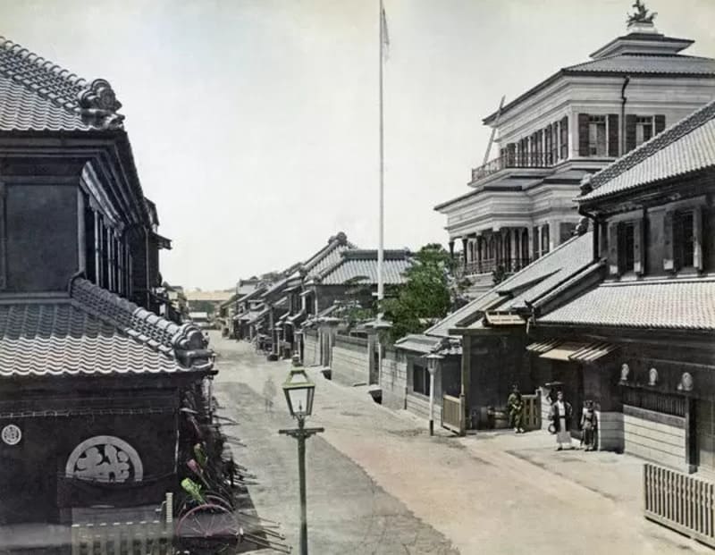 Một góc thành phố Kyoto thời kỳ Minh Trị