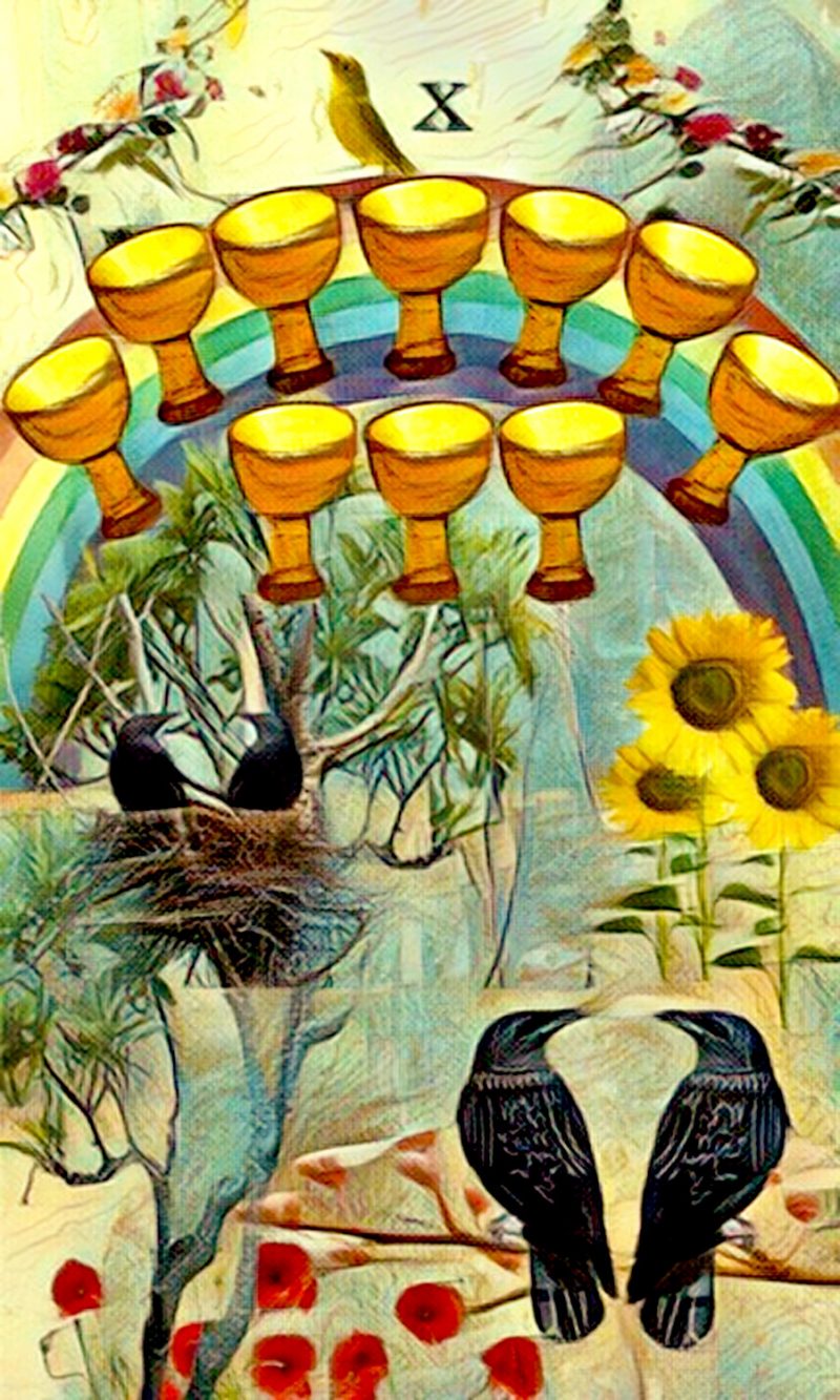 ten of cups hinh anh 1 e1648573258851 - 10 Of Cups là gì? Ý nghĩa của lá bài 10 Of Cups trong Tarot