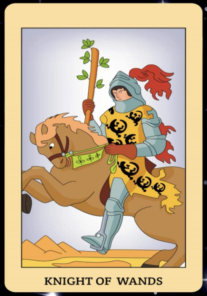 La bai Knight of Wands hinh anh 1 e1649863389681 - Knight of Wands là gì? Ý nghĩa của lá bài Knight of Wands trong Tarot
