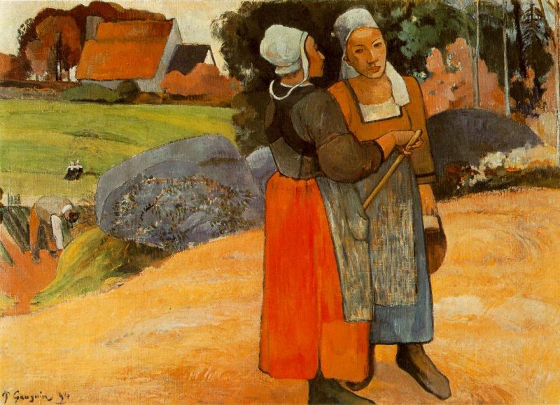 Bức Những người phụ nữ tá điền ở Breton của Paul Gauguin mô tả sự chân thật và giản dị của tầng lớp này ở Breton