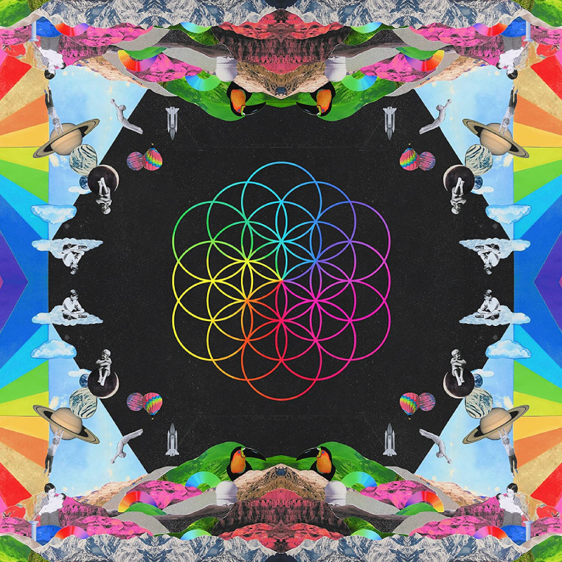 Chiếc bìa album đầy màu sắc của A Head Full of Dreams