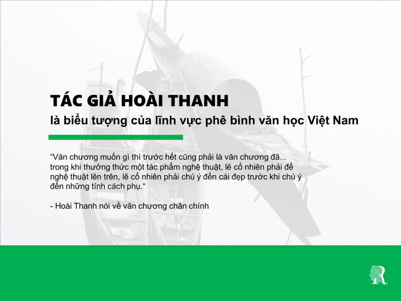 Tác giả Hoài Thanh là biểu tượng của lĩnh vực phê bình văn học Việt Nam