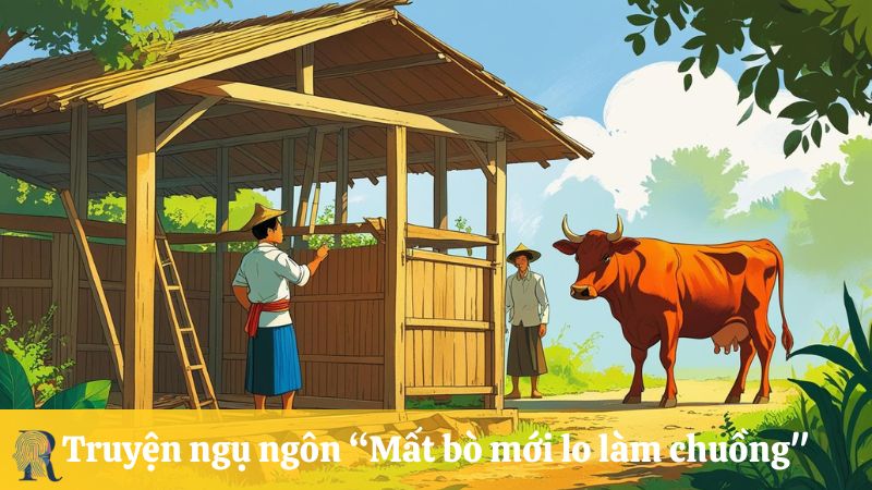 Truyện ngụ ngôn "Mất bò mới lo làm chuồng"