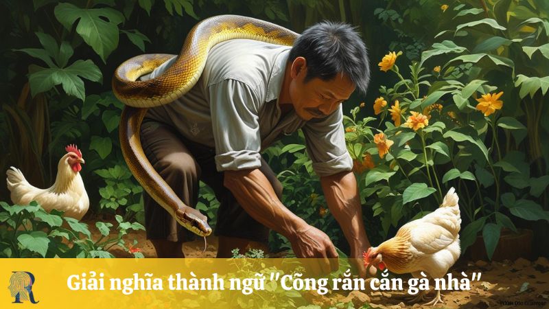 Giải nghĩa thành ngữ "Cõng rắn cắn gà nhà"