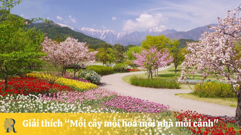 Giải thích thành ngữ "Mỗi cây mỗi hoa mỗi nhà mỗi cảnh"