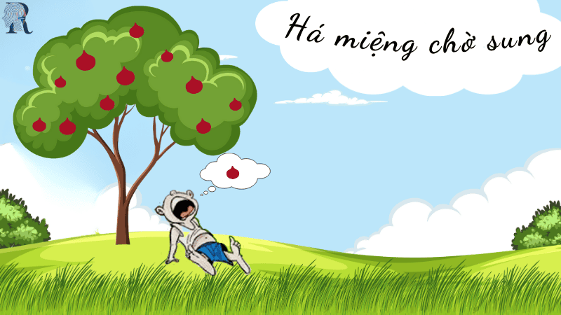Há miệng chờ sung