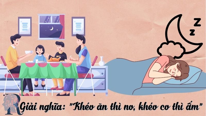 Giải thích câu tục ngữ "Khéo ăn thì no, khéo co thì ấm"