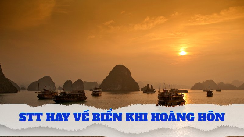 Stt hay về biển khi hoàng hôn