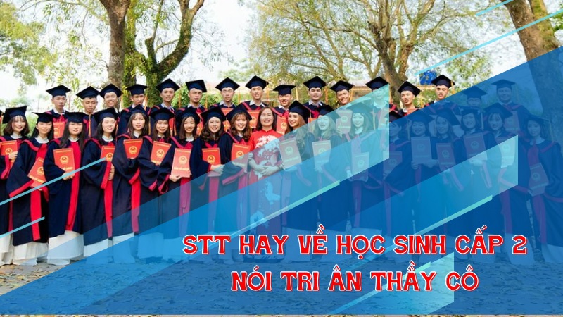 Stt hay về học sinh cấp 2 nói tri ân thầy cô