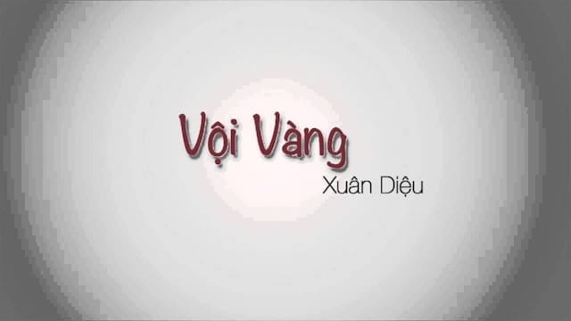Lời giục dã một cách vội vàng và cũng rất mãnh liệt