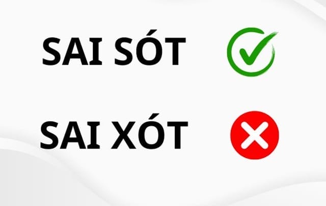Sai sót là từ dùng đúng chính tả