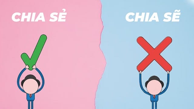 Phân biệt chia sẻ hay chia sẽ để sử dụng đúng