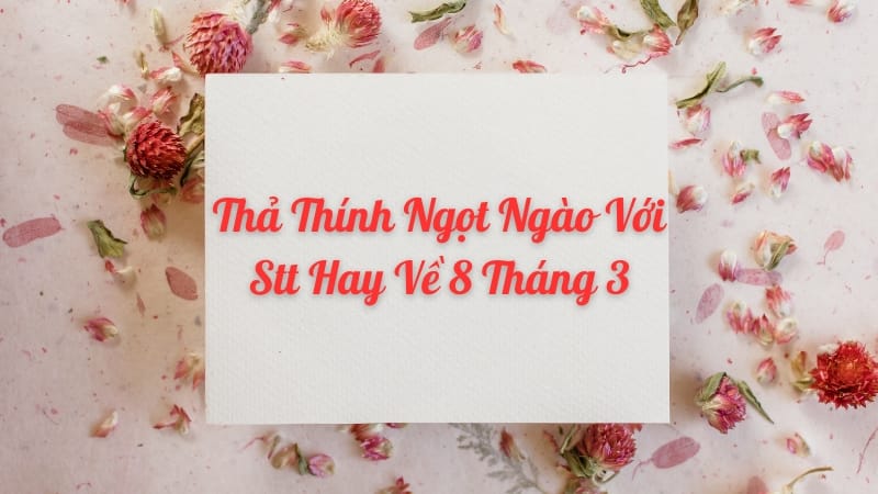 Thả thính ngọt ngào với stt hay về 8 tháng 3