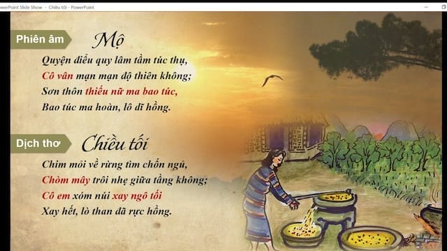 Bài thơ Chiều tối (Mộ)