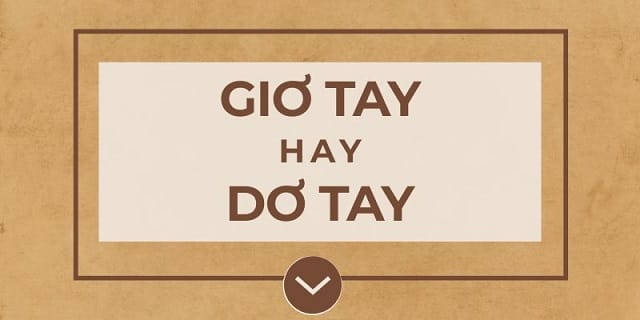 Giơ tay hay dơ tay, từ nào đúng chính tả?