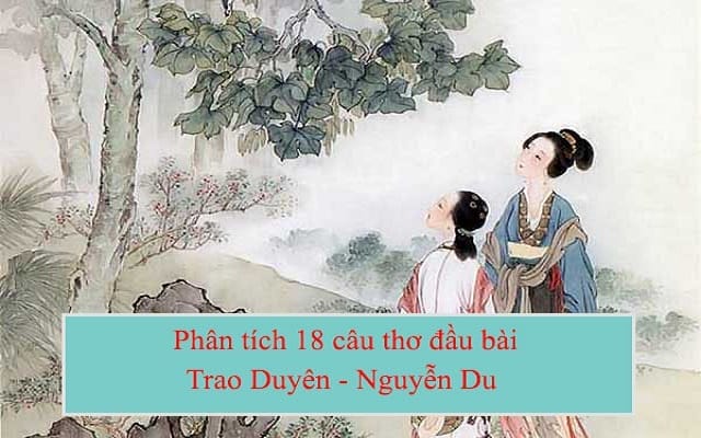 Lập dàn ý bài văn phân tích Trao duyên
