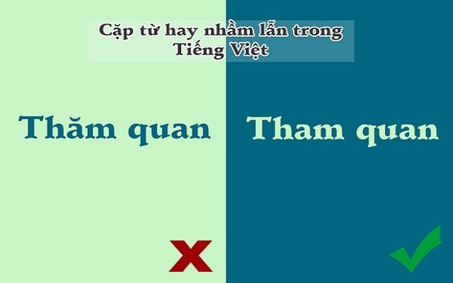 Tham quan hay thăm quan đúng chính tả