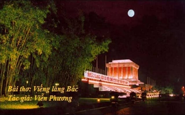 Tình cảm nhớ thương của tác giả khi đứng trước lăng Bác