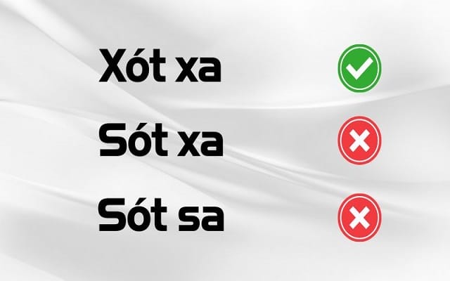 Xót xa hay sót xa viết đúng chính tả