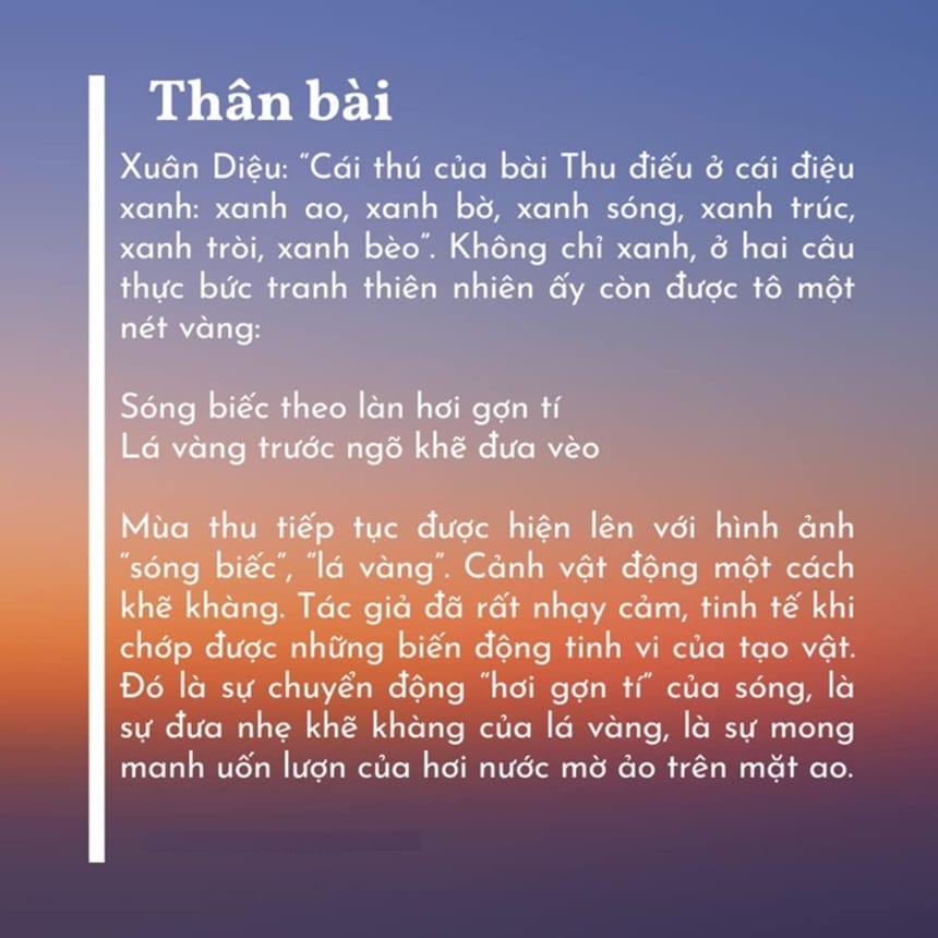 Nét vẽ tài hoa của Nguyễn Khuyến trong nghệ thuật lấy động tả tĩnh.