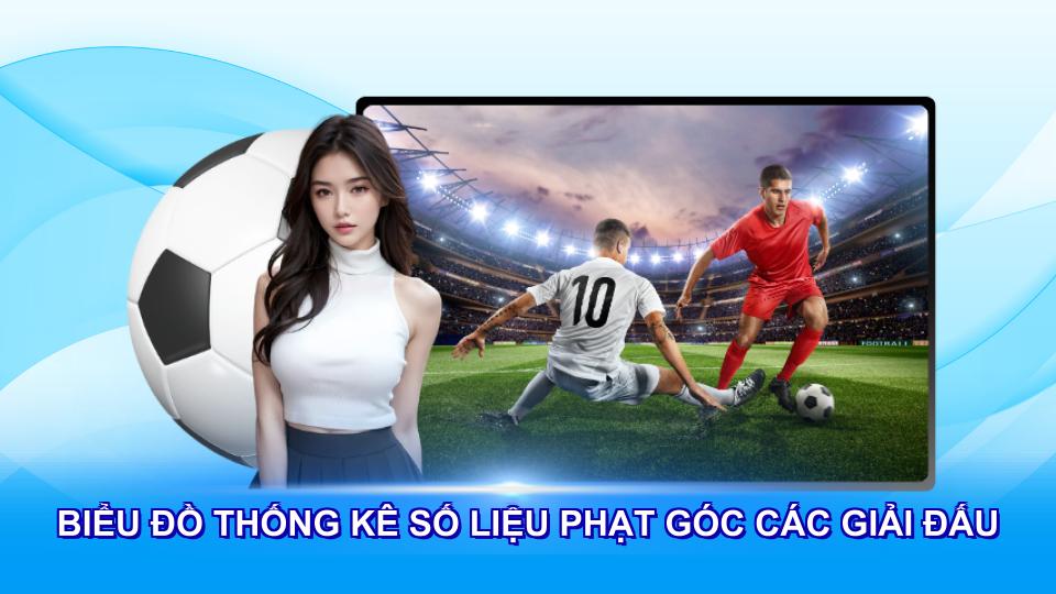 Biểu đồ thống kê số liệu phạt góc các giải đấu