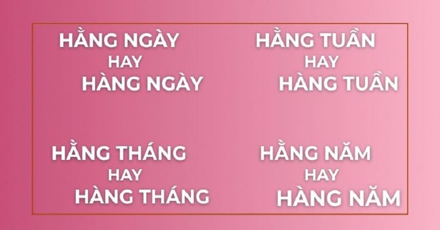 Phân biệt hằng và hàng