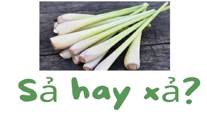 Củ sả hay củ xả đúng/Phân biệt sả và xả trong tiếng Việt
