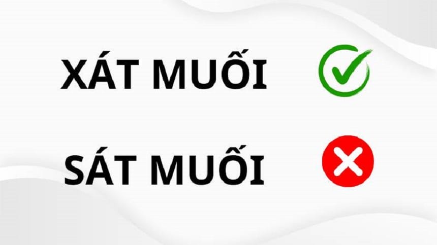 Xát muối hay sát muối đúng/ Ngữ cảnh sử dụng từ xát muối