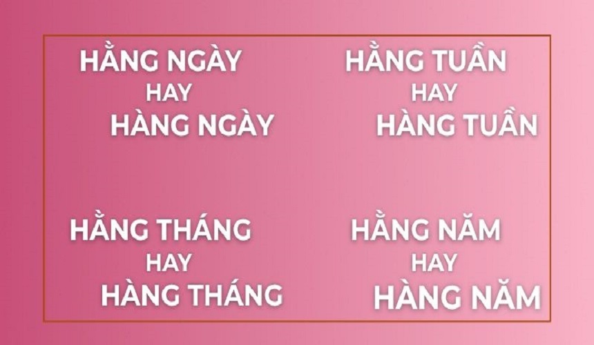 Quan điểm chính thống về từ hàng tháng và hằng tháng