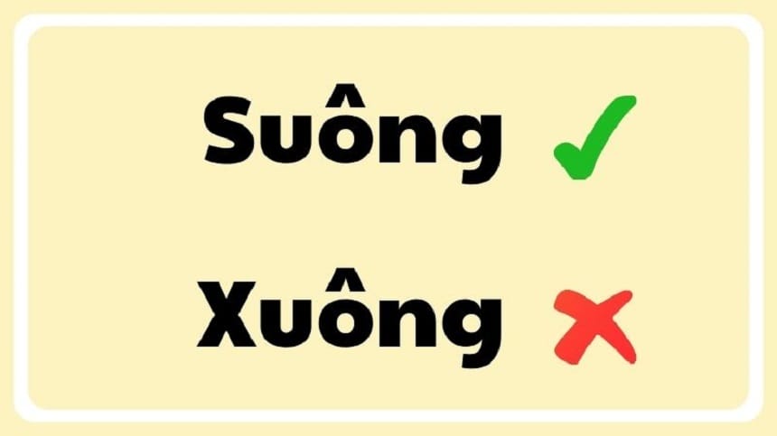 Phân biệt xuông và suông