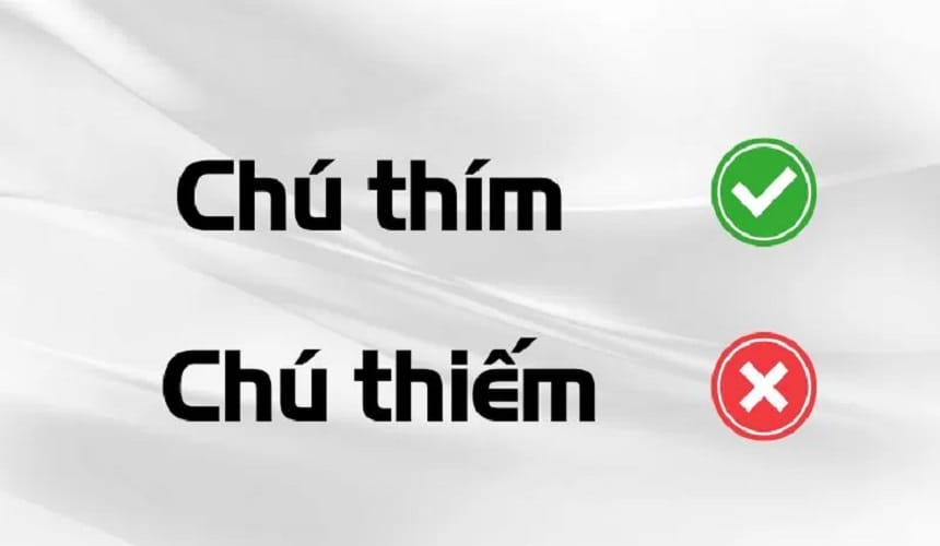 Chú thím là từ viết đúng chính tả