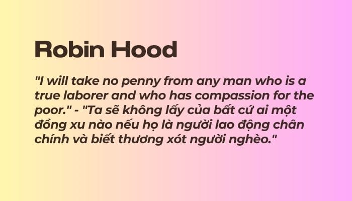 Trích dẫn hay trong Robin Hood
