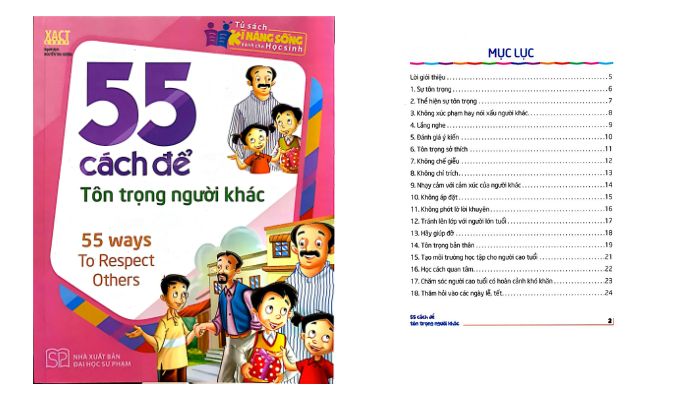 Nội dung sách 55 cách để tôn trọng người khác