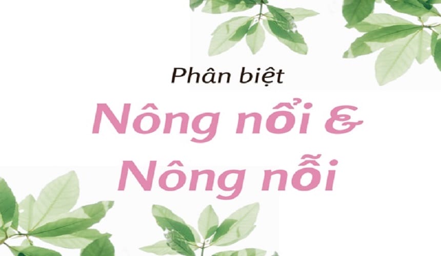 Cách sử dụng nông nổi và nông nỗi