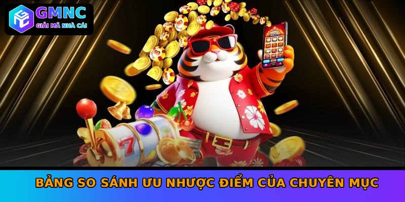 Bảng so sánh ưu nhược điểm của chuyên mục