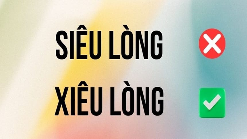 Siêu lòng hay xiêu lòng đúng