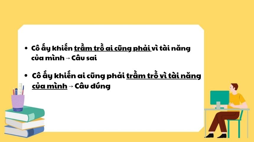 Tránh đặt từ “trầm trồ” sai vị trí để không khiến câu văn trở nên khó hiểu