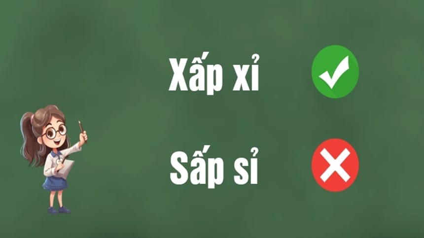 Xấp xỉ hay sấp sỉ đúng chính tả